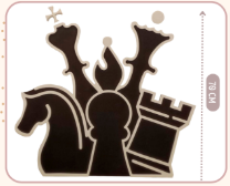 Настенная мягкая панель \"Шахматный стиль\" - Фигуры